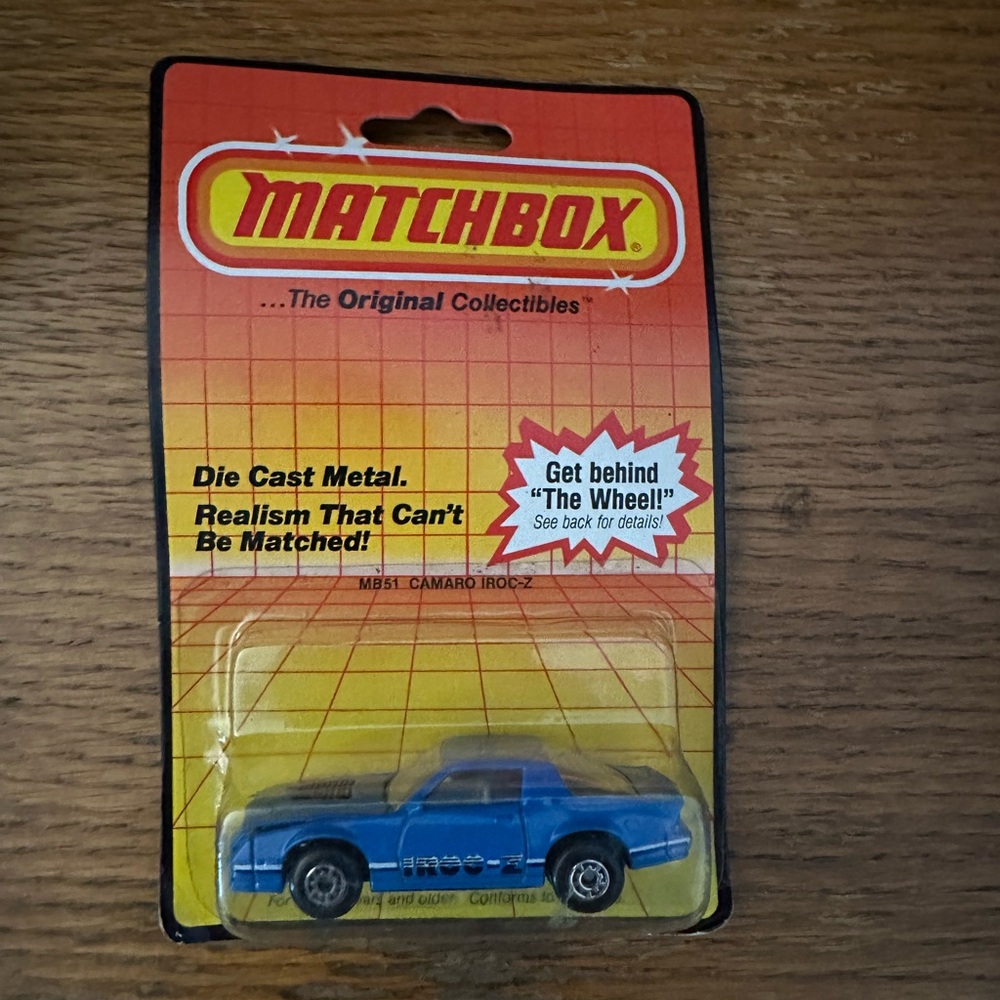Matchbox die cast metal Camero Iroc-Z vintage new in box